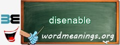 WordMeaning blackboard for disenable